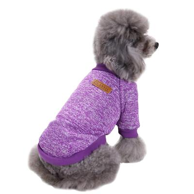 #ad Jecikelon Pet Dog Clothes Dog Sweater Soft Thickening Warm Pup Dogs Shirt Win... $13.62