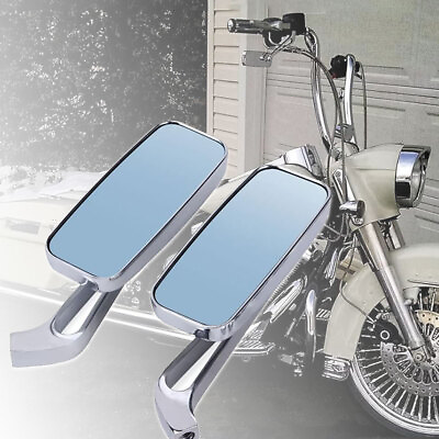 #ad Motorcycle Bike Chrome Rearview Mirrors For Harley Sportster Glide Universal USA $27.90
