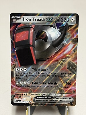 Iron Treads ex 143 198 Scarlet amp; Violet Ultra Rare Pokemon NM MINT $1.99