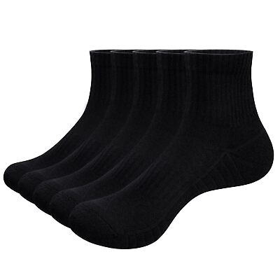 #ad Mens Golf Tennis Training Athletic Ankle Socks Moisture Wicking Black Cotton ... $27.26