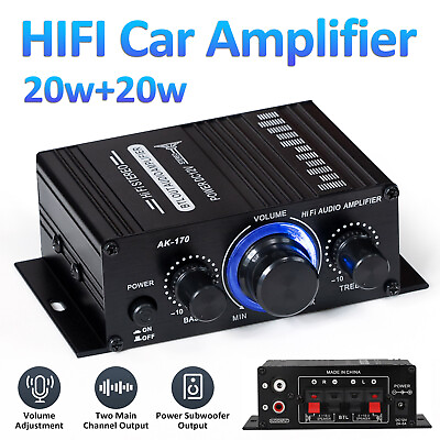 #ad 12V HiFi 2 Channel Power Amplifier Mini Stereo Audio FM Car Home AMP 400W $9.53