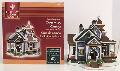 #ad Holiday Home Accents Canterbury Cottage 400161 Home Dept Christmas Village $29.99