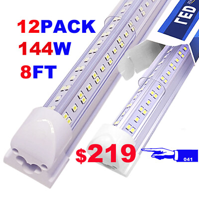 #ad 8FT Led Tube Light Bulbs 144W 8Foot 8#x27; Led Shop Light 6500K Led Bulb 12PCS Light $219.00