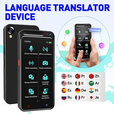 #ad 5.0quot; 138 Language Smart Translator Two Way Voice on offline Interpreter Device $68.98