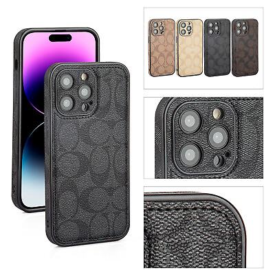 #ad luxury fashion PU Leather Cover Case for iPhone 15 Pro MaxPlus 14 Plus 13 12 $16.98