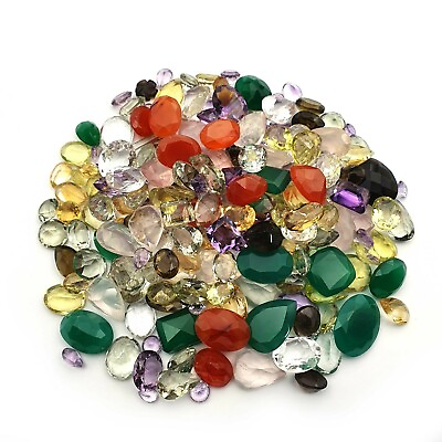 #ad Natural Mix Faceted Loose Gemstone Wholesale Lot $18.39