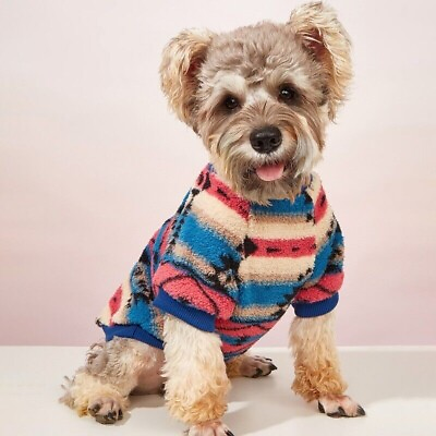 #ad Winter Small Dog Coat Puppy Knitted Sweater Thermal Jumper Cat Warm Pet Clothes $12.49