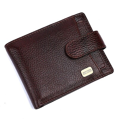#ad New RFID Protected Brown Leather Wallet for Men $49.68