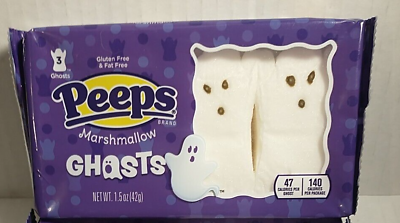 #ad 1 Pack Peeps Ghosts Marshmallow Candy Gluten and Fat Free New EXP 06 2025 S1 $3.99