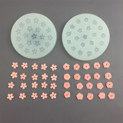#ad 20 Holes Sakura Rose Flower Shape Silicone Mold DIY Flower Fondant Cake Decor $7.22