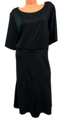 #ad Jessica london black back zipper closure stretch short sleeve dress 28W $14.99