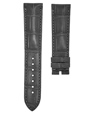 #ad New Omega Grey Alligator Leather De Ville Prestige Men#x27;s Strap CUZ004823 $424.00
