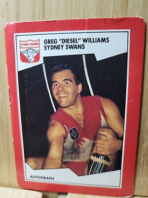 #ad GREG WILLIAMS🏆1989 Scanlens #74 SYDNEY Stimorol AFL Trading Card🏆 AU $4.50