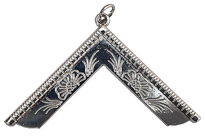 #ad Masonic Collar Worshipful Master Silver Jewel Size: 3.50quot; $8.99