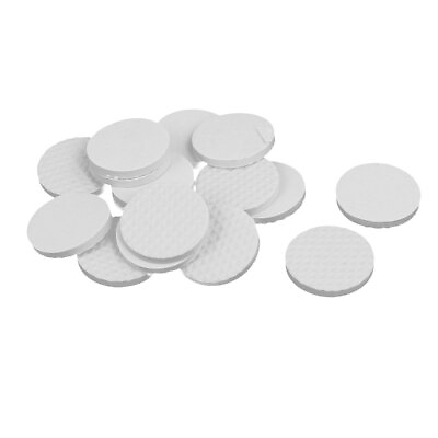 #ad 30mm Dia Rubber Self Adhesive Anti Skid Furniture Protection Pads White 16pcs $6.79