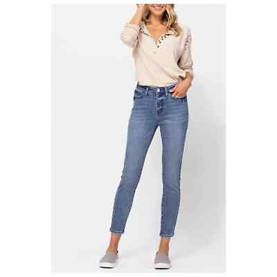 #ad Judy Blue Women’s Sz 30 High Rise Relaxed Slim Stretch Denim Jeans $37.95