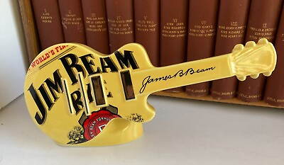 #ad Rare 2004 • E Ellis • Jim Beam Yellow Guitar Decanter $94.95