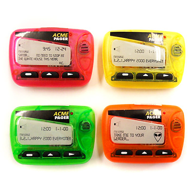 #ad Acme Novelty Pink Yellow Orange Green Pager Magnet With Sound quot;Brand Newquot; $7.69