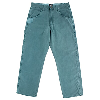 #ad Wrangler Men#x27;s Carpenter Pants Relaxed Fit 6 Pocket Straight Leg Workwear $19.99