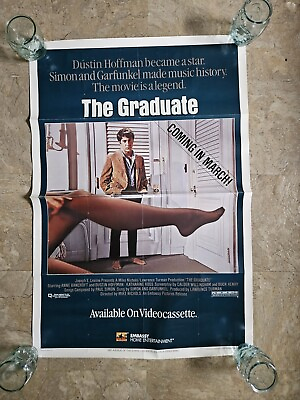 #ad THE GRADUATE VIDEO PROMO POSTER ORIGINAL Dustin Hoffman $39.99