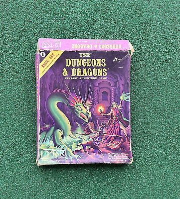 #ad Dungeons amp; Dragons BASIC SET TSR 1011 Purple Box Set 1981 Module B2 $135.00