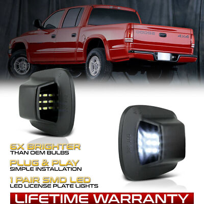 #ad 2x Full LED White License Plate Light Tag Kit For 1997 2011 Dodge Dakota Pickup $13.99