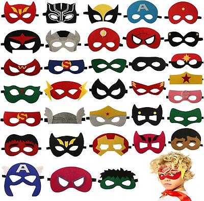 #ad Superhero masks Super hero party favors kidsbirthday supplies 32 set kids party $39.99