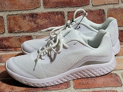 #ad Athletic Works Woman’s White Mesh Sneakers Tennis Shoes MEMORY FOAM Size 9.5 $14.99