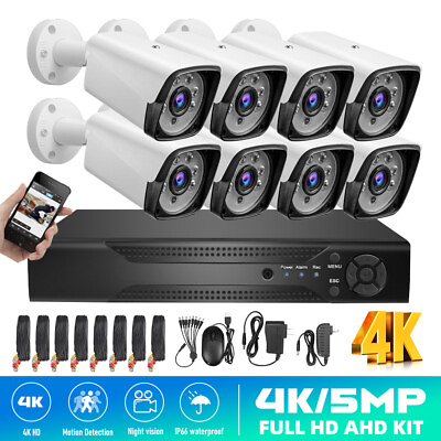 #ad 8CH 5MP Lite DVR 1080P Outdoor CCTV Home Security Camera System Kit Night Vision $169.99