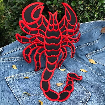 #ad Scorpion Patrol Big Back Patch Red 11 Inch Large Size XL XXL Embroidered Iron on $32.00