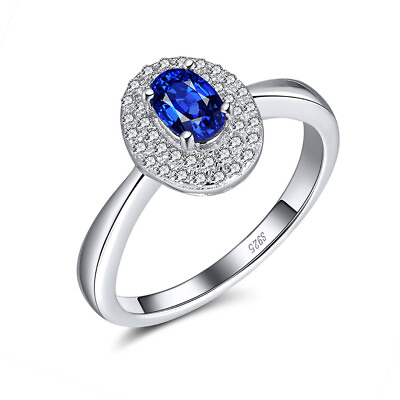 #ad Engagement Birthstone Ring for Women Blue Cz Sterling Silver Ginger Lyne Coll... $21.99