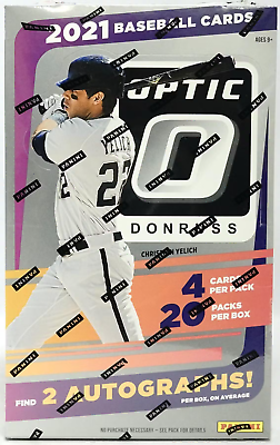 #ad 2021 Donruss Optic Baseball SEALED HOBBY BOX 2 Autos Panini $99.99