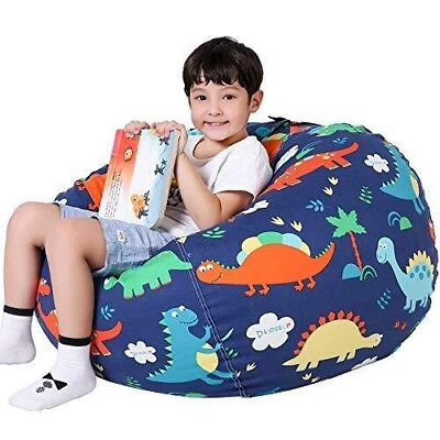 #ad Lukeight Stuffed Animal Storage Bean Bag Chair for Kids Stuffed Animal Bean Bag $33.25