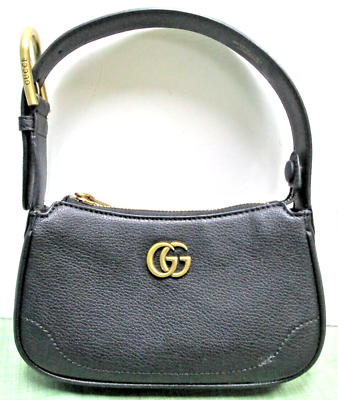 #ad $1250 Authentic mint Gucci Aphrodite Mini Leather Shoulder Bag Women#x27;s Blk cute $749.98