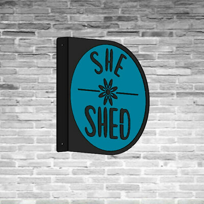 #ad She Shed Metal Sign Garden Double sided $60.00