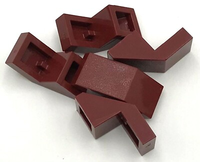 #ad Lego 5 New Dark Red Slope 45 2 x 1 with Cutout without Stud Sloped Pieces $1.29