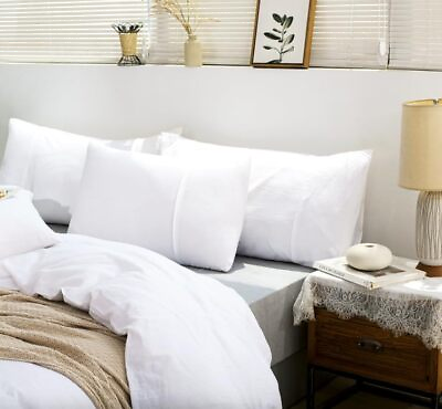 #ad TUMEI 100% Linen Bed Pillow Cases Queen Size 25.98ß—20.08 Set of 2 Linen Stan $25.00
