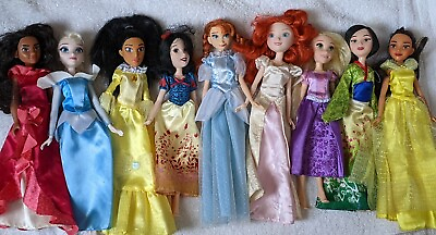 #ad Lot of 9 Disney Princess all are Dressed $32.00