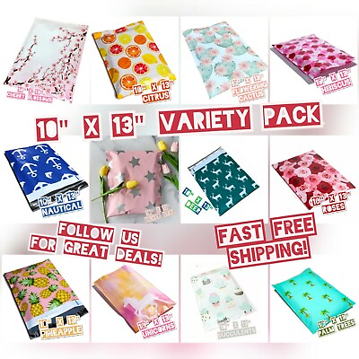 #ad 120 Mix Design 10x13 Poly Mailers Variety Pack 10 ea $27.75