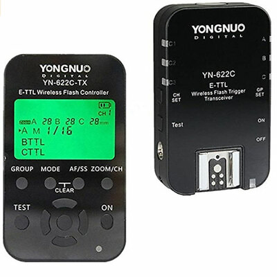 #ad YONGNUO YN622C KIT Wireless E TTL Flash Trigger LED Screen For Canon YN622C TX $97.99