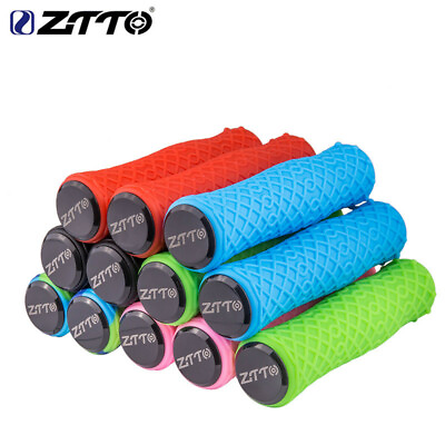 #ad ZTTO Silicone Durable Gel Shock Proof Bicycle Grips with Bar end For MTB Bike $17.41