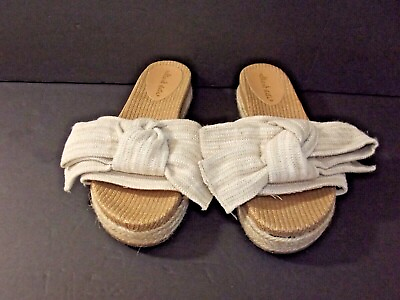 #ad Altard State Womens Laney SLIDE SANDALS Size 6 Khaki Bow Rope Cord $22.45