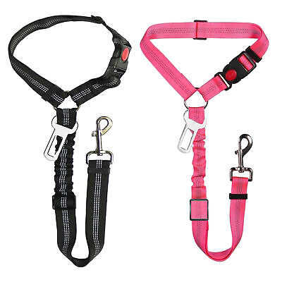 #ad Adjustable Dog Car Seat Belt Safety Dog Belt Car Seat Harnesses Portable Dog Car $11.82