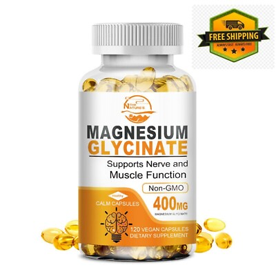 #ad Magnesium Glycinate 400mg 120 Capsules For Sleep Stress Relief Support Bone $12.74