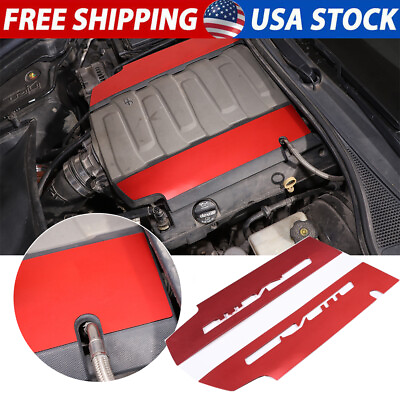 #ad Red Alloy Engine Side Panel Trim Covers Trim Decor for Corvette C7 2014 2019 US $39.99