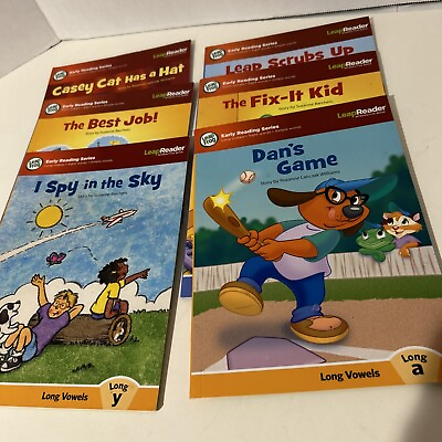 #ad Leap Frog Leap Reader 6 Book Lot Early Reading Series PB Vowels Long amp; Short $5.60