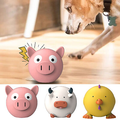 #ad Dog Puppy Pet Toy Chew Squeaky Fetch Ball Latex Animal Toy Squeaky Dog Toy $10.09