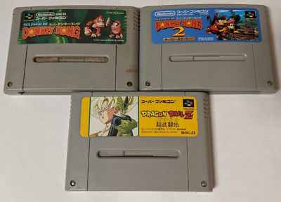 #ad Nintendo Super Famicom Lot of 3 Super Donkey Kong amp; Dragon Ball Z ACcx52 $15.00