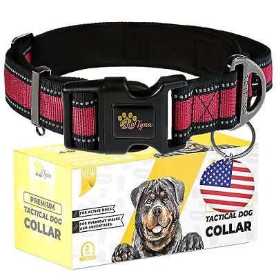 #ad Heavy Duty Dog Collar for Large Dogs Red Dog Collar with Handle Ultra C... $37.89