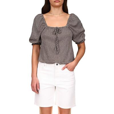 #ad Sanctuary Womens Remember Me Square Neck Cropped Top Blouse Shirt BHFO 6620 $8.99
